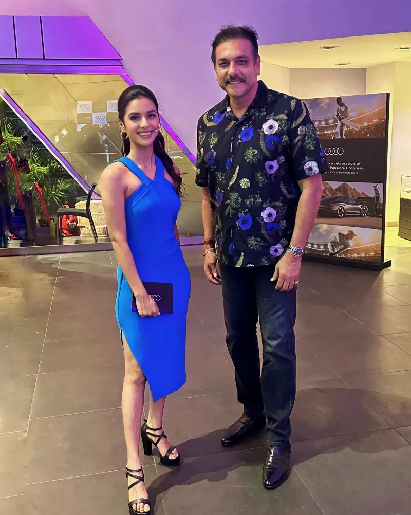 with Ravi Shastri — At Audi Launch by Lincia Rosario