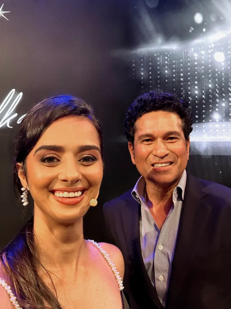 with Sachin Tendulkar — Sports by Lincia Rosario