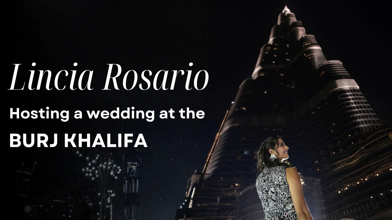 Lincia Rosario hosting Lincia Rosario × Burj Khalifa Sangeet